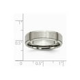 thumbnail image 2 of Titanium Ridged Edge 6mm Brushed Polished Band - Size 11.5, 2 of 2