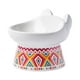 thumbnail image 3 of Cuenco elevado individual para gatos y perros, plato de alimentación antideslizante, cuenco de porcelana con cuello Rojo, 3 of 9