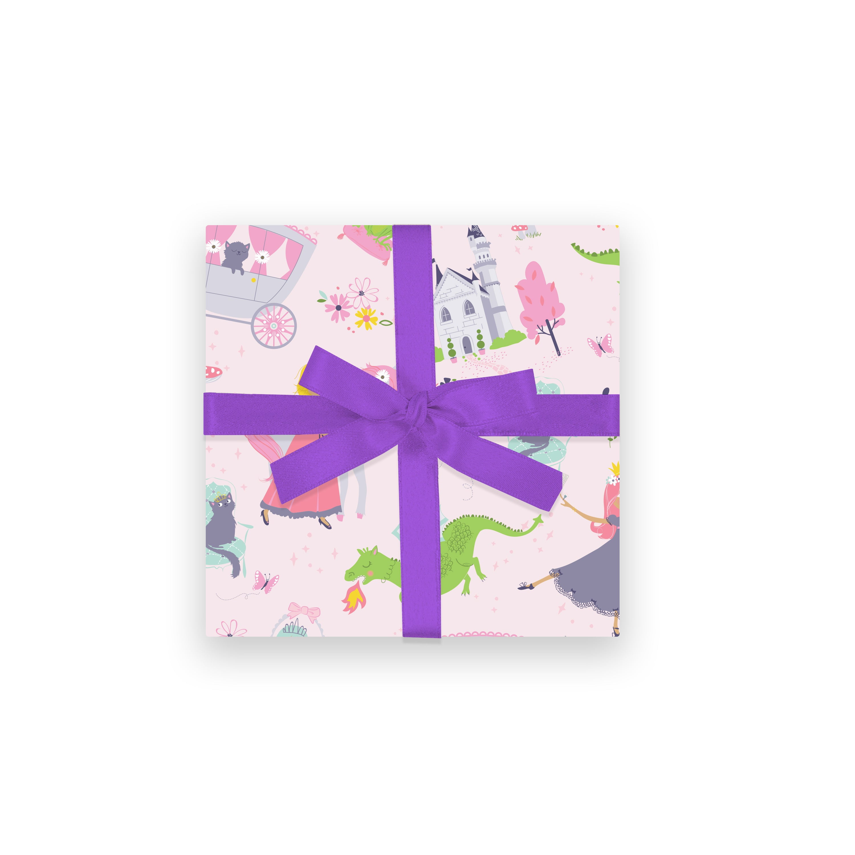 SEA URCHIN STUDIO Gift Wrap - Princess Dragon Fairytale