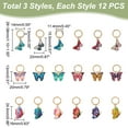 thumbnail image 4 of 36pcs Braiding Hair Clips Hair Accessories for DIY Locs Braid Butterfly Hair Clips Stitch Markers Jewels Colorful Butterflies Charms for DIY Knitting Weaving Sewing Women Jewelry Making Crafts, 4 of 6