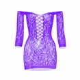 thumbnail image 1 of Intimates Wrap Hip Skirt Open Cut Long Sleeve Tight Mesh Coat W531, 1 of 2