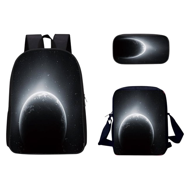 Agiferg 3D Sky Pattern School Bag Breathable Travel Outdoor Multifunctional Bag 3PC