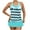 Light Blue, variant on Youyipin Womens Swimsuits Tankini Swimsuits For Women 2 Piece Tummy Control Bathing Suit With Skirt Striped Vintage Swimdress Vacation Outfits
