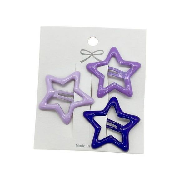 SSKFHGI 3x Colorful Star BB Hair Clips Girls Cute Star Barrette s