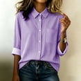 thumbnail image 5 of Women's Striped Button Down Shirt Long Sleeve Business Dressy Casual Blouses Classic Collared Work Outfits Clothes, 5 of 9