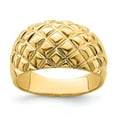 thumbnail image 1 of Solid 14k Yellow Gold Basket Weave Pattern Ring Band Size 5, 1 of 3