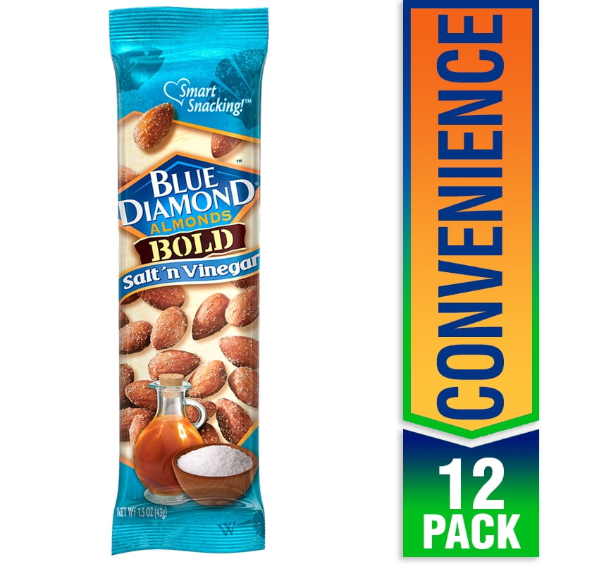Blue Diamond Almonds, Salt n Vinegar 1.5 oz (Innerpack of 12)