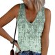 thumbnail image 1 of ICHUANYI Clearance Womens Tank Summer Printed Buttons Sleeveless V-Neck Casual Blouse Button Tunic Tops(Army Green, S) ICHUANYI WER2023081015071, 1 of 5