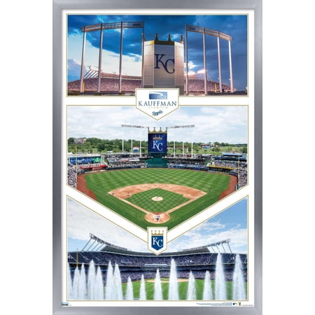 MLB Kansas City Royals – Kauffman Stadium 20 Wall Poster 22.375 x 34 Framed