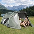 thumbnail image 4 of Costway Inflatable Camping Tent 5-7 Person Large Family Tent w/ Screened Porch  Portable Waterproof Tunnel Tent for Traveling Hiking Picnic, 4 of 10