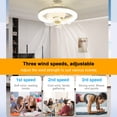 thumbnail image 3 of Mistaha "RGB Color Changing E27 Fan Light with Wall Control and Remote Control - 3-Color Variable Brightness, 40W Power, ABS Blades - White, 260*160mm", 3 of 6