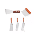 thumbnail image 1 of 5pcs Espatula Volteadora Cocina Plancha Acero Inoxidable plata marron medio, 1 of 5