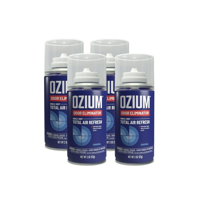 Ambientador Ozium Total Air Refresh, 60 ml, original, paquete de 4