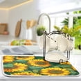 thumbnail image 5 of Dish Drying Mat Kitchen Pad Large Counter Absorbent Dish Mats Drainer Bright Yellow Sunflowers, 5 of 8