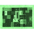 thumbnail image 1 of Ahgly Company Indoor Rectangle Abstract Emerald Green Contemporary Area Rugs, 6' x 9', 1 of 4