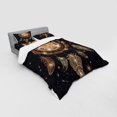 thumbnail image 3 of Mandala Duvet Cover Set, Dreamcatcher Motif Magic Feathers Hippie Design on Starry Backdrop, Bedding Set with Shams and Fitted Sheet, 3 Sizes, by Ambesonne, 3 of 3