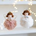 thumbnail image 2 of Colgante de ángel de peluche de Navidad para niña, alas de hierro doradas, decoración navideña para niña, colgante para árbol de Navidad, adornos para navidad 2024, 2 of 5