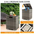 thumbnail image 4 of Pemberly Row 32''x 20'' Propane Fire Pit Table Set w/ Side Table Tank Gray, 4 of 10