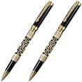 thumbnail image 1 of Pluma para Estudiantes VentDepot GoldMazeB 2Pzas 0.5mm Punta Dorado/Negro 1 Tinta Negra Acero Inoxidable Rollerball, 1 of 3