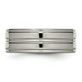 thumbnail image 3 of Titanium Polished 8mm Grooved Band, 3 of 6