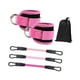 thumbnail image 2 of Juego de 3 bandas de resistencia para tobillos con correas para el tobillo, equipo de fitness para gimnasio en casa. Rosa, 2 of 9