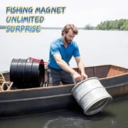 Grtard 1000lbs Rare Earth Magnet Fishing Magnets, Super Strong Neodymium Magnet with Countersunk Hole Eyebolt, Magnets Fishing for Retrieving in River and Magnetic Fishing - Diameter 3.54 inch(90mm)