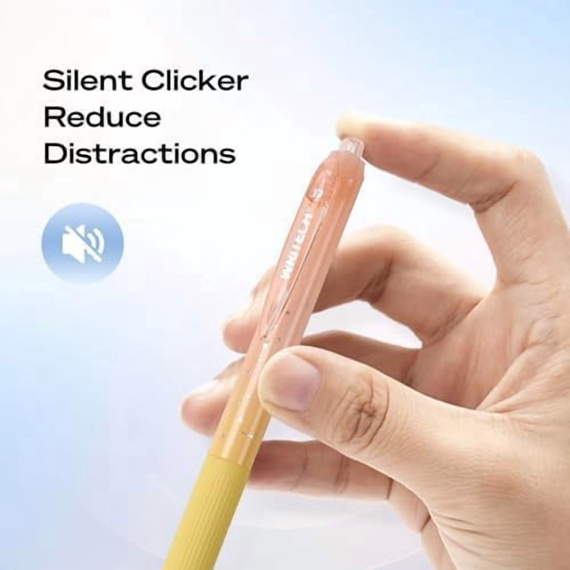 Gel Pens Fine Point: Nebula Pen Set 0.7mm Black Ink Retractable 6ct Smooth Writing with Aesthetic Gradient Color Barrel for Journaling Note Taking Silent Click No Smear