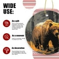thumbnail image 3 of Grizzly Bear Walking Through The Forest In Orange And Black Tones - Christmas Ornament Xmas Keepsake Ceramic Ornaments Holiday Decorations for Tree Christmas Gift Ideas 2.95in, 3 of 6