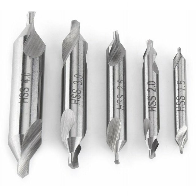 brocas centrales de 60 grados de doble punta de 1,5/2,0/2,5/3,0/4,0 mm