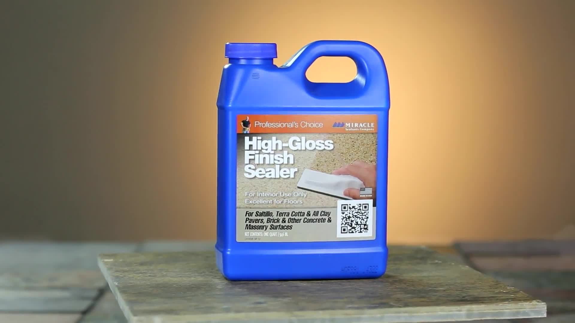 Miracle Sealants HGFS6QT High Gloss Finish Sealer Color & Gloss Enhancers, Quart, Clear