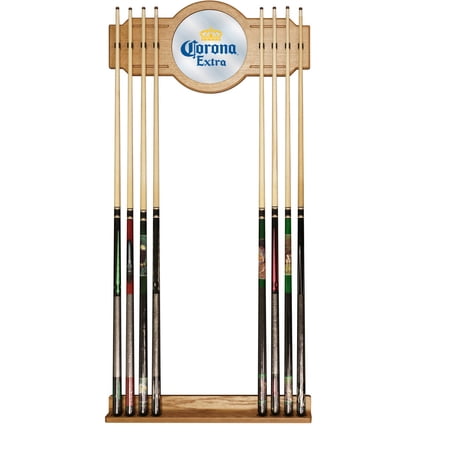 Corona Stained Wood Cue Rack with Mirror  Logo