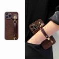 thumbnail image 4 of Funda de cuero vintage para teléfono Apple 14promax con soporte para pulsera para iPhone 13, funda para teléfono 12 resistente a caídas 15, 4 of 6