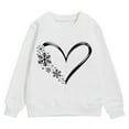 thumbnail image 4 of XEGLSBU Hoodies for Girls 10-12 Baggy Preppy Girl's Boy's Hoodie Long Sleeve Soft Sweatshirt Graphic Hoody Kids Cute Pullovers Top Clothes For Girls b-White Size 5-6 Years, 4 of 5
