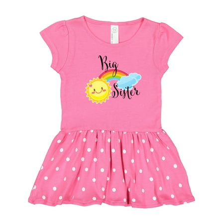 

Inktastic Big Sister- Sun and Rainbow Gift Toddler Girl Dress