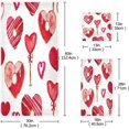 Tangkunup Valentines Love Hearts Bathroom Towel Set of 3 with Hand