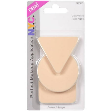 NYC New York Color Cosmetic Sponges, 3 Piece