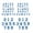 Blue, variant on 72 Count Sturdy Embroidered Letter Applique Patches for Clothing Repair Craft Projects and Decoration