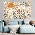 thumbnail image 3 of Boho Tapestry Wall Hanging – Floral Garden Tapestry for Bedroom, Living Room & Outdoor Decor, Peach Skin Fabric Hippie Mandala Tapestry, Large Polyester Wall Art, 3 of 6