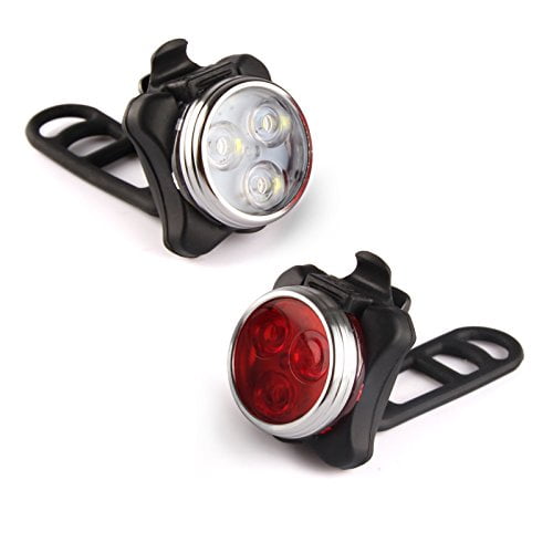 Ascher Ultra Bright USB Rechargeable Bike Light Set Powerful Bicycle Front Head 
