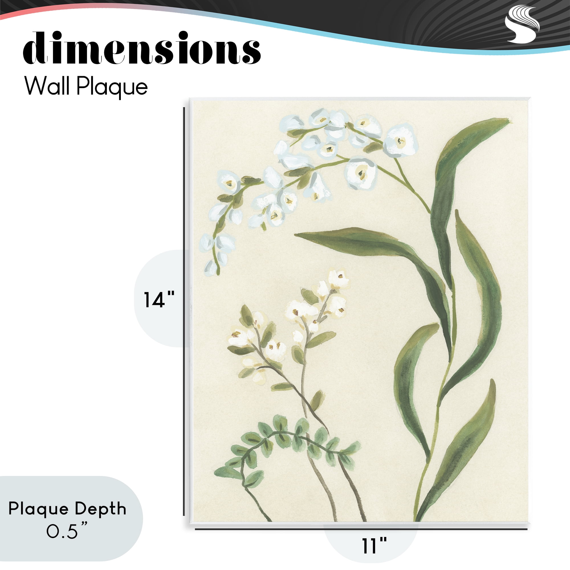 Stupell Industries Neutral Snowdrop Stems Wall Plaque Art, design by June Erica Vess