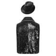thumbnail image 4 of iiniim Boys Show Outfit Sequin Vest Hat Set For Dance Party Themed Celebration Gear Performance Top Black 6, 4 of 7