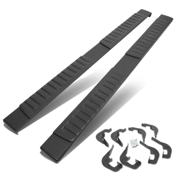 DNA Motoring For 07-19 Silverado Sierra Crew Cab Black 6" Running Board Side Step Nerf Bar