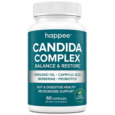 Candida Cleanse & Balance – Gut & Yeast Support with Oregano, Caprylic Acid & Probiotics – 60 Capsules