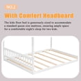 thumbnail image 4 of Bellemave Queen Size House Bed, Wood Montessori Floor Beds with Headboard Frame, No Box Spring Needed (Gray), 4 of 10