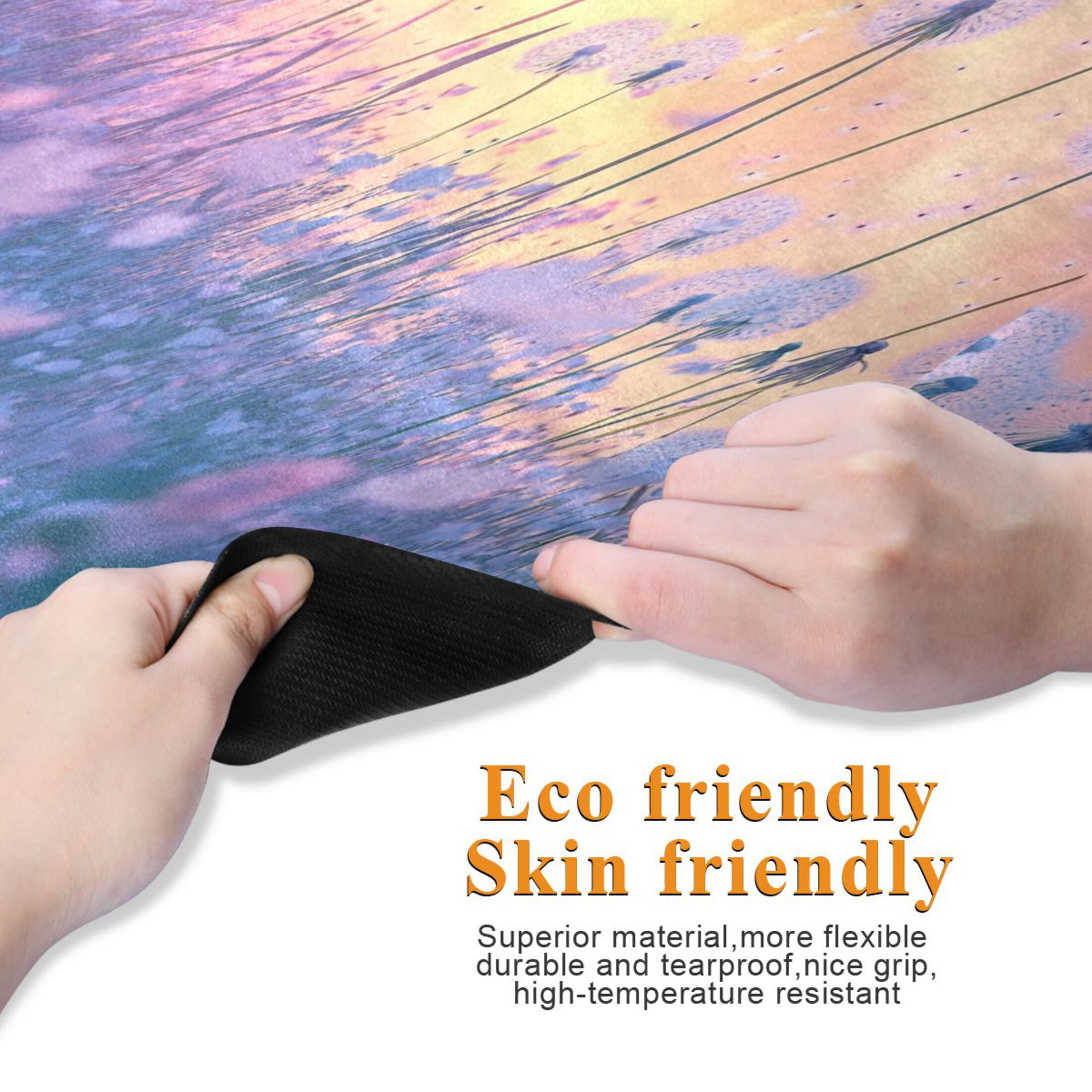BZSMCE Yoga Mat Women Dandelions in Colorful Field Fitness Mat