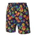 thumbnail image 4 of Disketp Men's Swim Trunks Hawaiian Breathable Surf Beach Swimsuits Mesh Lining Beach Shorts with Pockets-Colorful Pineapples1, 4 of 7