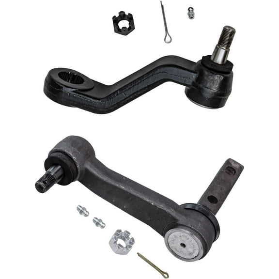 Detroit Axle - 2WD 2pc Pitman Idler Arms for 1994-1999 Dodge Ram 1500, Steering Pitman Arm Idler Arm 1994 1995 1996 1997 1998 1999 Replacement