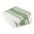 thumbnail image 2 of Basil Green Chef Stripe Cotton Dishtowel (Set of 3) 18x28, 2 of 3