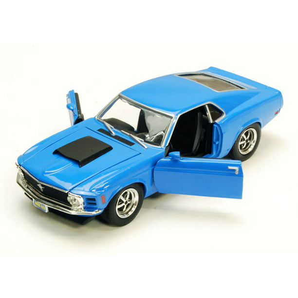 1970 Ford Mustang Boss 429, Blue - Motormax 73303 - 1/24 scale Diecast  Model Toy Car