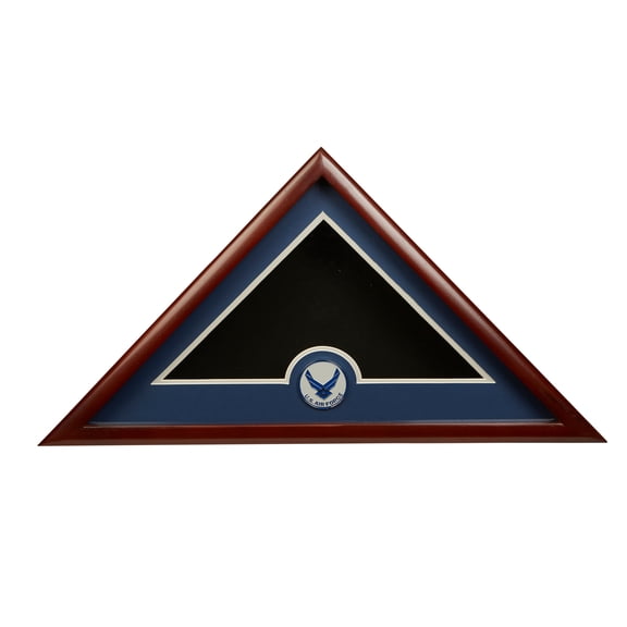Allied Frame US Air Force Interment Burial Flag Display Case with Air Force Wings Medallion